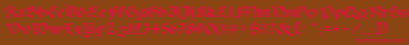 PaladinpcrusMedium Font – Red Fonts on Brown Background