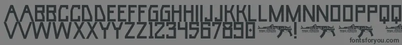 UmarBase Font – Black Fonts on Gray Background