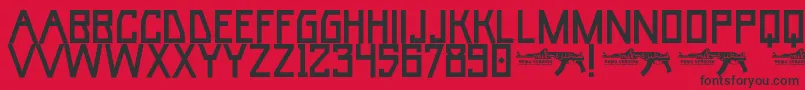 UmarBase Font – Black Fonts on Red Background