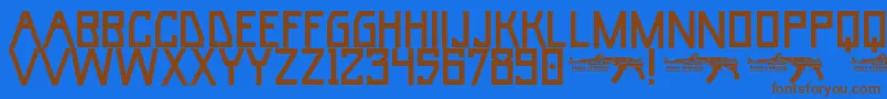 UmarBase Font – Brown Fonts on Blue Background
