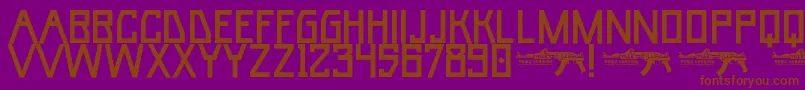 UmarBase Font – Brown Fonts on Purple Background