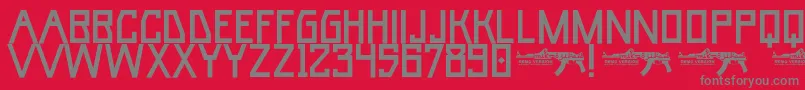 UmarBase Font – Gray Fonts on Red Background