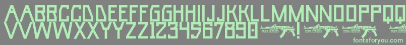 UmarBase Font – Green Fonts on Gray Background