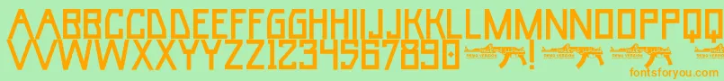 UmarBase Font – Orange Fonts on Green Background