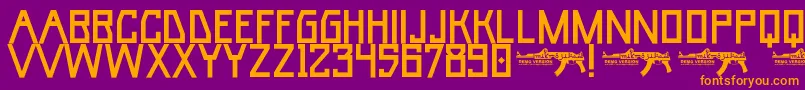 UmarBase Font – Orange Fonts on Purple Background
