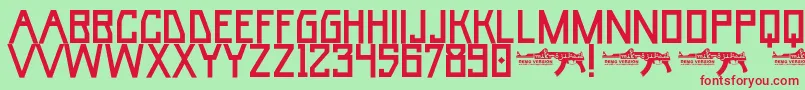 UmarBase Font – Red Fonts on Green Background