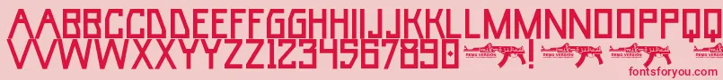 UmarBase Font – Red Fonts on Pink Background
