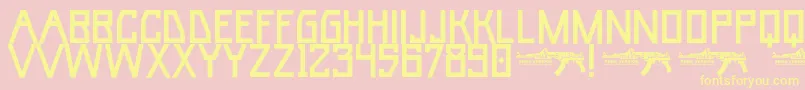 UmarBase Font – Yellow Fonts on Pink Background