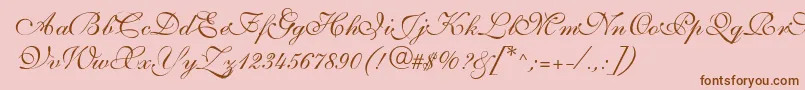 SarahvolantedbNormal Font – Brown Fonts on Pink Background