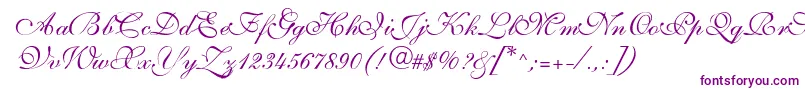 SarahvolantedbNormal Font – Purple Fonts on White Background