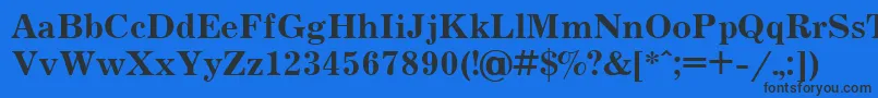 JournalcttBold Font – Black Fonts on Blue Background