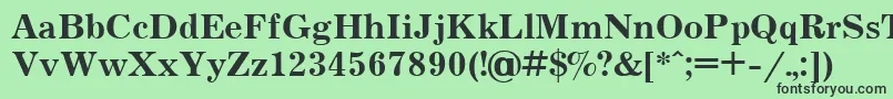 フォントJournalcttBold – 緑の背景に黒い文字