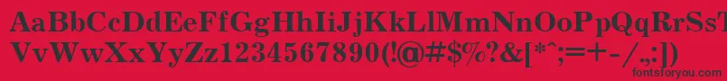 フォントJournalcttBold – 赤い背景に黒い文字