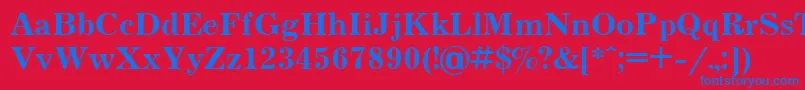 JournalcttBold Font – Blue Fonts on Red Background