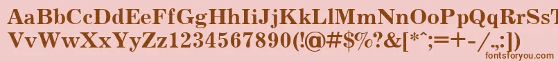 JournalcttBold Font – Brown Fonts on Pink Background