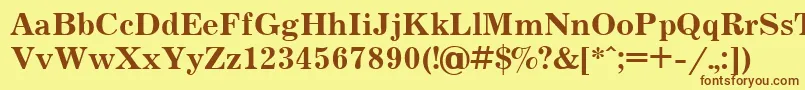 JournalcttBold Font – Brown Fonts on Yellow Background