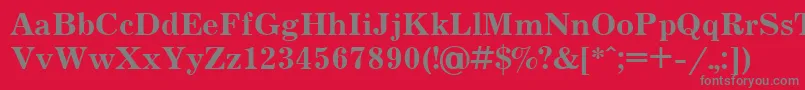 JournalcttBold Font – Gray Fonts on Red Background