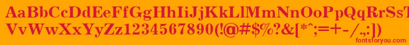 JournalcttBold Font – Red Fonts on Orange Background