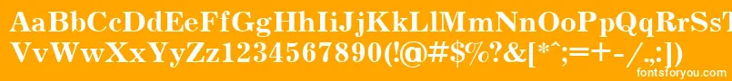 フォントJournalcttBold – オレンジの背景に白い文字