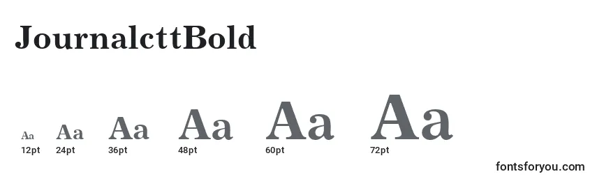 JournalcttBold font sizes
