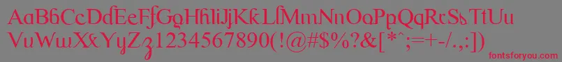 Scryptin Font – Red Fonts on Gray Background