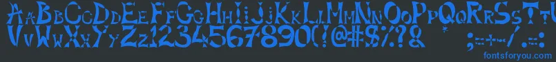 Xlines-Schriftart – Blaue Schriften auf schwarzem Hintergrund