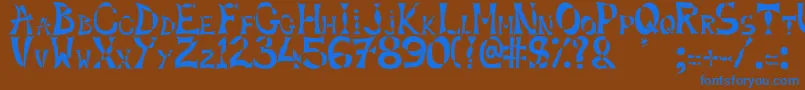 Шрифт Xlines – синие шрифты на коричневом фоне