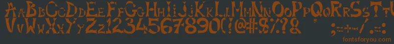 Xlines Font – Brown Fonts on Black Background