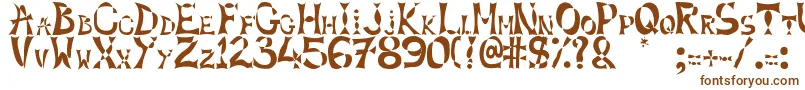 Шрифт Xlines – коричневые шрифты на белом фоне