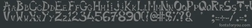Xlines Font – Gray Fonts on Black Background