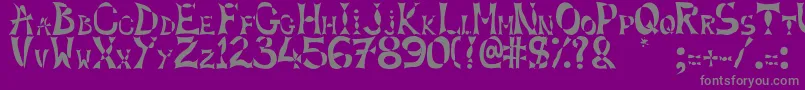 Xlines-fontti – harmaat kirjasimet violetilla taustalla