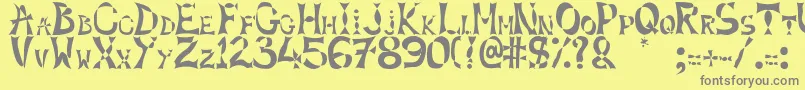 Шрифт Xlines – серые шрифты на жёлтом фоне