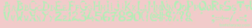Xlines Font – Green Fonts on Pink Background