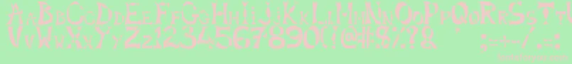 Xlines Font – Pink Fonts on Green Background