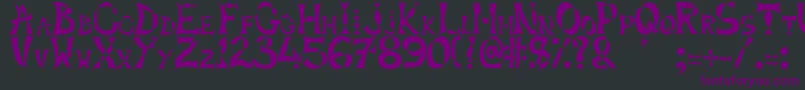 Xlines Font – Purple Fonts on Black Background