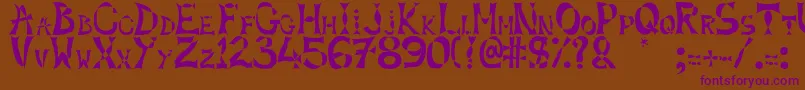 Xlines Font – Purple Fonts on Brown Background
