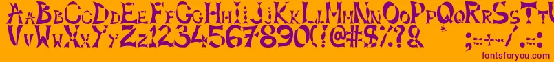 Xlines Font – Purple Fonts on Orange Background
