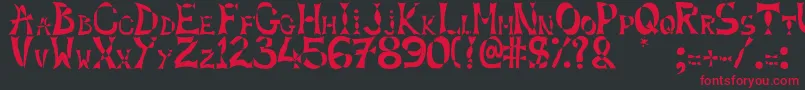 Xlines Font – Red Fonts on Black Background