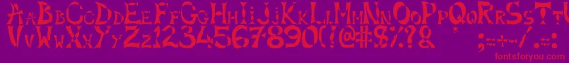 Xlines Font – Red Fonts on Purple Background