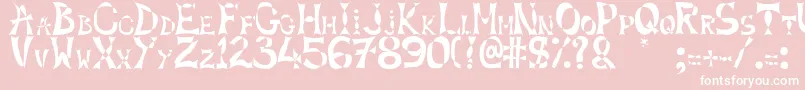 Xlines-fontti – valkoiset fontit vaaleanpunaisella taustalla