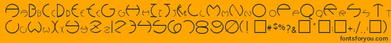 RoundersPlain.001.001-Schriftart – Schwarze Schriften auf orangefarbenem Hintergrund