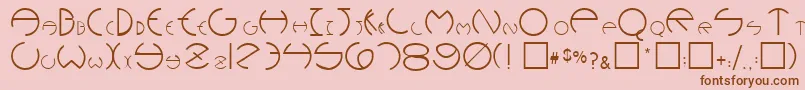 RoundersPlain.001.001-Schriftart – Braune Schriften auf rosa Hintergrund