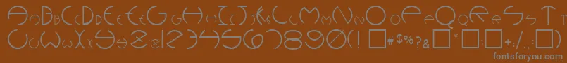 Czcionka RoundersPlain.001.001 – szare czcionki na brązowym tle
