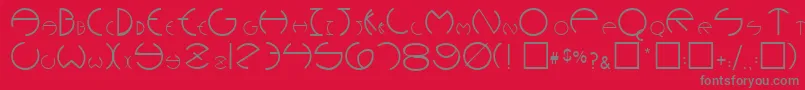 RoundersPlain.001.001 Font – Gray Fonts on Red Background
