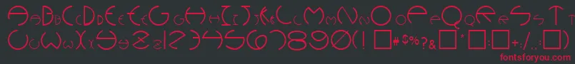 RoundersPlain.001.001 Font – Red Fonts on Black Background
