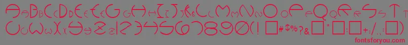 RoundersPlain.001.001 Font – Red Fonts on Gray Background