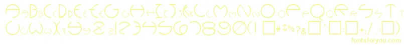 RoundersPlain.001.001 Font – Yellow Fonts on White Background