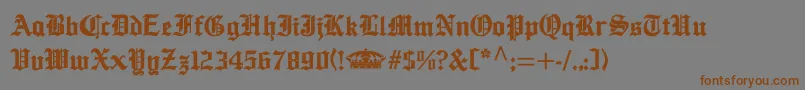 Шрифт AncientMedium – коричневые шрифты на сером фоне