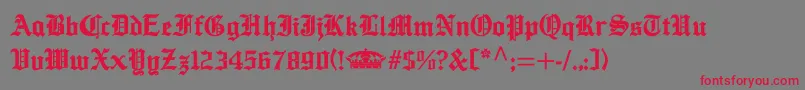 AncientMedium Font – Red Fonts on Gray Background