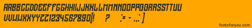 RegensburggrungedItalic Font – Black Fonts on Orange Background